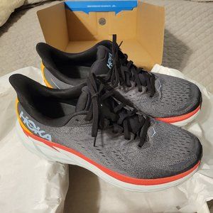 HOKA Men's Clifton 8 Size 11 Wide running shoes in anthracite/castlerock